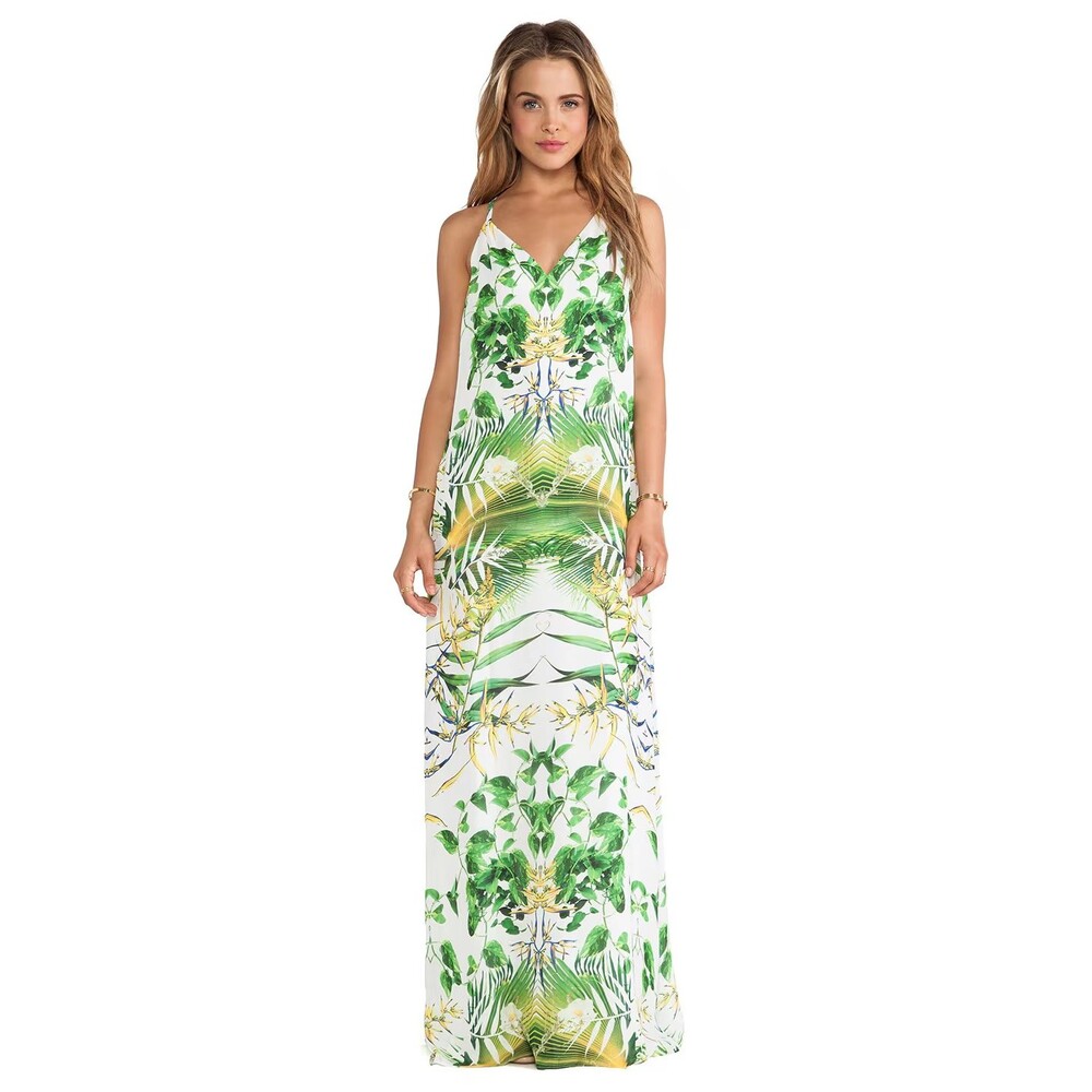 Alice + Olivia Dove Relaxed Maxi Dress Size Small Beach Resort Vacation $348